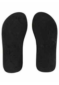 Quiksilver MOLOKAI STITCHY - Tongs - Black/black/green -Quiksilver Soldes e3a062d619674c8ba8414501d7afa79e