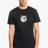 Quiksilver ACTION REPLAY - T-shirt Imprimé - Black