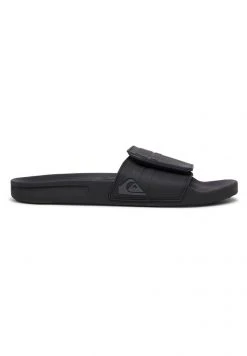 Quiksilver RIVI SLIDE ADJUST - Sandales De Bain - Black/grey/black