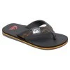 Quiksilver MOLOKAI STITCHY - Tongs - Black/grey/yellow -Quiksilver Soldes eb17efa72de24cd38b7f162ef6ec62ae