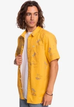 Quiksilver ISLAND TIME - Chemise - Ochre Island Time -Quiksilver Soldes eb686db3d5504bf584e871f27d446dae