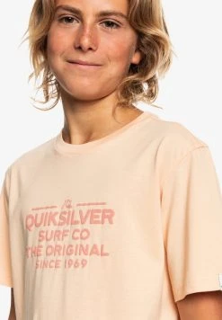 Quiksilver FEEDING LINE - T-shirt Imprimé - Almond Cream -Quiksilver Soldes eb76d15a2e644113aa15a128bc43b354
