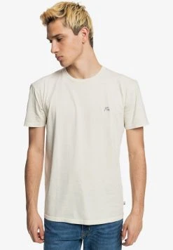 Quiksilver BUBBLE EMBROIDERY - T-shirt Basique - Oatmeal
