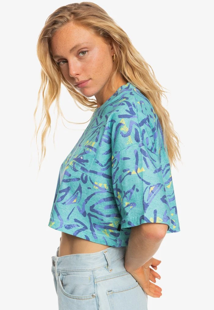 Quiksilver T-shirt Imprimé - Aqua Sky Strange Daze 6 Quiksilver T-shirt Imprimé - Aqua Sky Strange Daze – Image 4