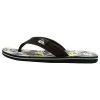 Quiksilver MOLOKAI LAYBACK - Tongs - Black/yellow/yellow