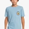 Quiksilver CLOSED BUBBLE - T-shirt Imprimé - Faded Denim Heather -Quiksilver Soldes eefcbf2b91c64750a033b5689e952798