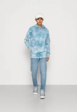 Quiksilver NATURAL TIE DYE - Sweat à Capuche - Airy Blue Cloudy -Quiksilver Soldes f175695f33194c769a8569e3c39551e6