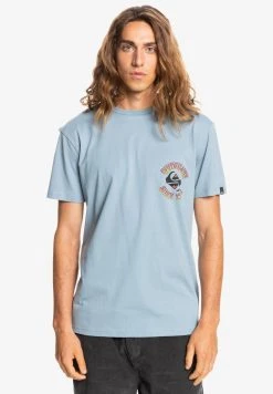 Quiksilver GOLDEN HOURS MANCHES COURTES - T-shirt Basique - Faded Denim