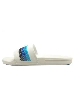 Quiksilver RIVI WORDMARK - Sandales De Bain - White/white/blue