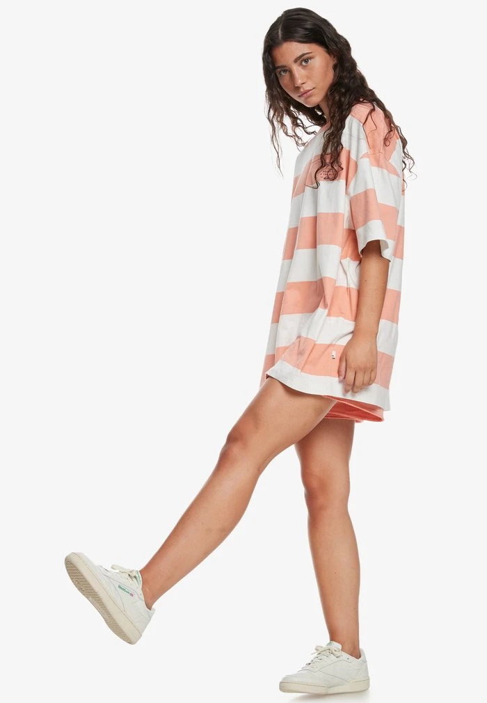 T-shirt imprimé - peach pink print stripe Quiksilver T-shirt Imprimé - Peach Pink Print Stripe -Quiksilver Soldes f3ffed120ca74823a44e1b76d4061129