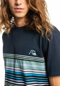 Quiksilver RYTHMIC STRIPE - T-shirt Imprimé - Navy Blazer -Quiksilver Soldes f409b65be0484d0d917808da275957f9