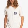 Quiksilver T-shirt Imprimé - Antique White Heather -Quiksilver Soldes f50fe5c6805e408ca8b3630fc9d9f0ca