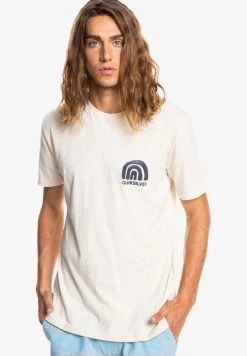 Quiksilver T-shirt Imprimé - Antique White Heather