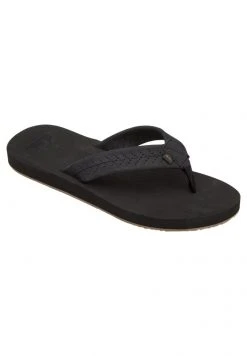 Quiksilver LEFT COASTA - Tongs - Black/black/brown