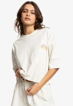 Quiksilver WAVE VIBES MANCHES COURTES POUR EQWK - T-shirt Imprimé - White