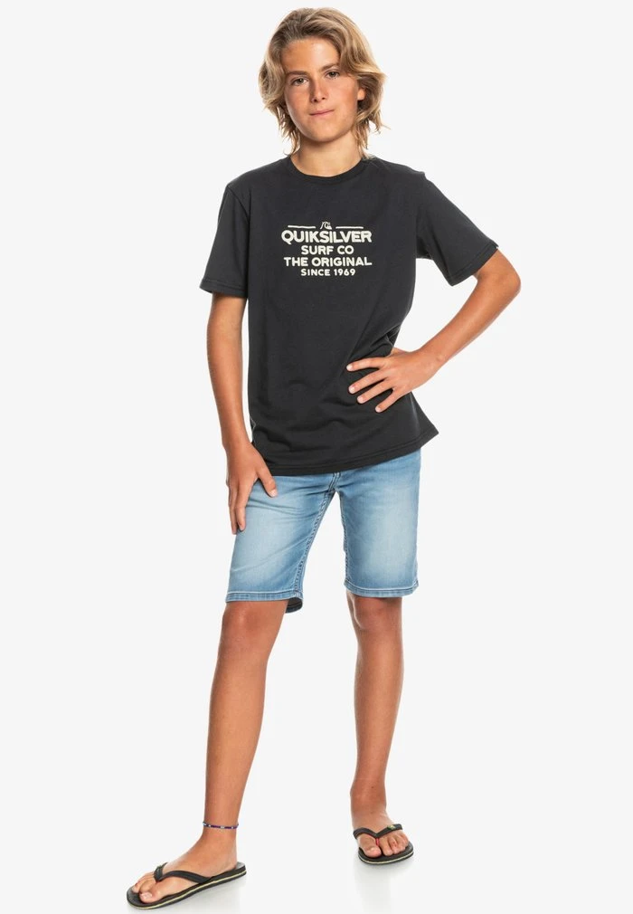 FEEDING LINE - T-shirt imprimé - black Quiksilver FEEDING LINE - T-shirt Imprimé - Black -Quiksilver Soldes f86bdb7c1f9a4e93a9dadfa9b5ca726c
