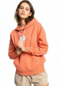 Quiksilver FRAU - Sweat à Capuche - Orange -Quiksilver Soldes f983cae08d7149e1aa319a8cd25fc546