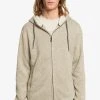 Quiksilver KELLER - Sweat à Capuche Zippé - Oatmeal -Quiksilver Soldes fbf187a1b6be4ed1b6087bc71971d78b