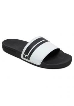 Quiksilver RIVI SLIDE - Sandales De Bain - White/black/white -Quiksilver Soldes ff15ffda73d2483db3d21857d307a3d1