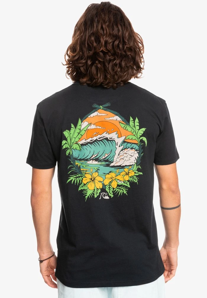 LAST SET - T-shirt imprimé - black Quiksilver LAST SET - T-shirt Imprimé - Black -Quiksilver Soldes ff2d364b0c4b485aae44d4e43adff421