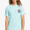 Quiksilver ANOTHER STORY - T-shirt Imprimé - Blue -Quiksilver Soldes ff37c826c3424484b0c87f0d12081350